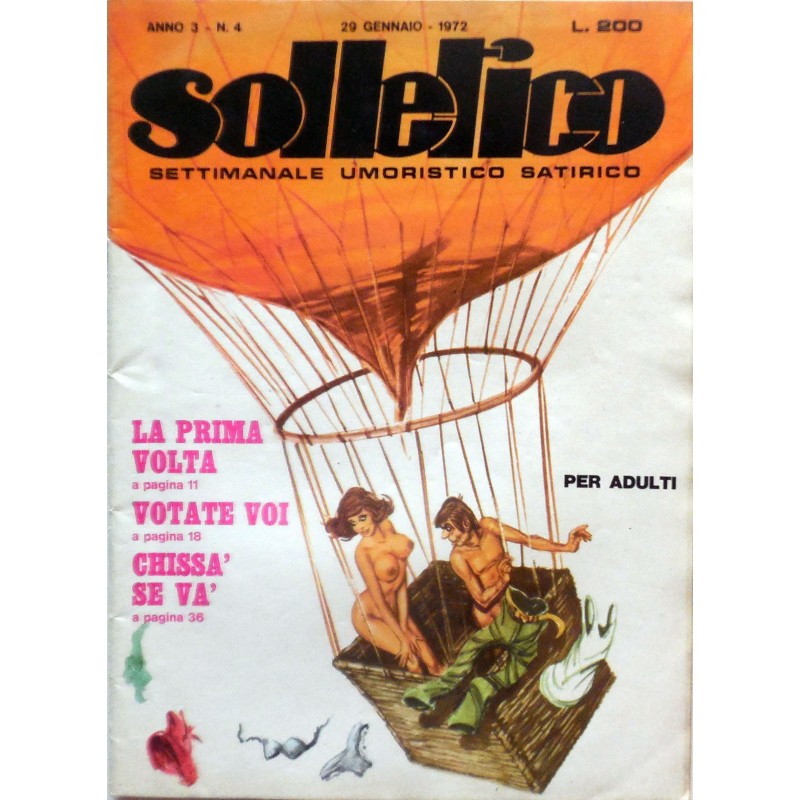 SOLLETICO SETTIMANALE UMORISTICO SATIRICO N.4 1972