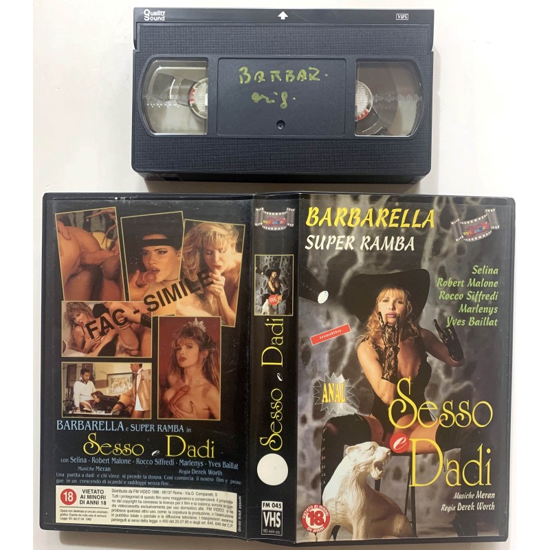 VHS BARBARELLA SUPER RAMBA SESSO E DADI FM VIDEO 1996