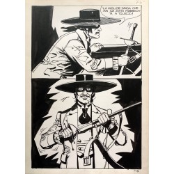 TAVOLA ORIGINALE ZORRO L'INFILZATORE N.1 PAG. 74 MARIO ROSSI